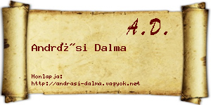 Andrási Dalma névjegykártya